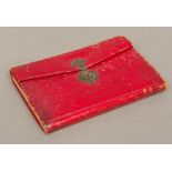 A George III leather bound pocket remembrancer for 1803 Of typical form,