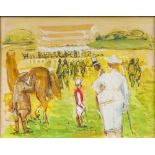 SYDNEY SMITH (20th century) British (AR) The Owners Enclosure Watercolour, signed and dated 58,
