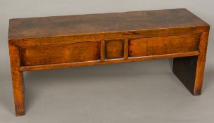 An 18th century Chinese hardwood low table Of small proportions,