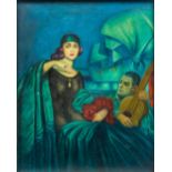 DECORATIVE SCHOOL (20th century) The Flamenco Dancer Oil on canvas, framed. 39.5 x 50 cm.