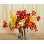ENGLISH SCHOOL (20th century) Floral Still Life of Flowers in a Vase Oil on canvas,