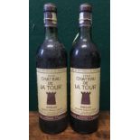 Chateau de la Tour Bordeaux 1984 Two bottles.