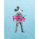 PROLE (20th century) British (AR) Mickey Mouse Patrol Limited edition embellished print on canvas,