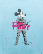 PROLE (20th century) British (AR) Mickey Mouse Patrol Limited edition embellished print on canvas,