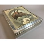 An Edwardian silver cigar box, hallmarked London 1901,