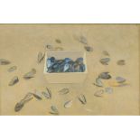 DAVID TINDLE (born 1932) British (AR) Mussel Shells Watercolour and bodycolour,