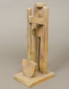 TOM THOMSON (20th century) British Abstract Figure Crank clay. 36 cm high.