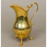 A 19th century silver gilt lidded jug, hallmarks indistinct Of waisted baluster form,