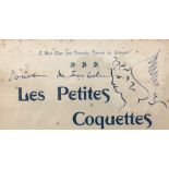 JEAN COCTEAU (1889-1963) French (AR) Souvenir de Jean Cocteau Ink on Les Petites Coquettes sheet