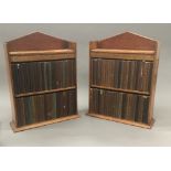 Cassell's National Library In two original bespoke wooden miniature display bookcases,