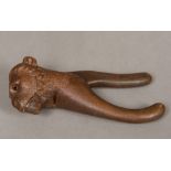 A treen nutcracker Worked as a lion maned monkey. 20 cm long.