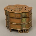 A Chinese copper stacking censer Of three sectional form,