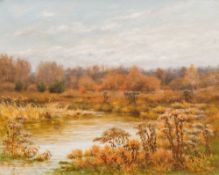 HARRY ALLCHIN (1849-1907) American On the Ramshorn Creek, North America Oil on canvas, signed,