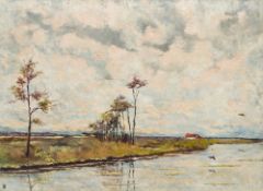 CONTINENTAL SCHOOL (late 19th/early 20th century) Extensive River Landscape Oil on canvas,