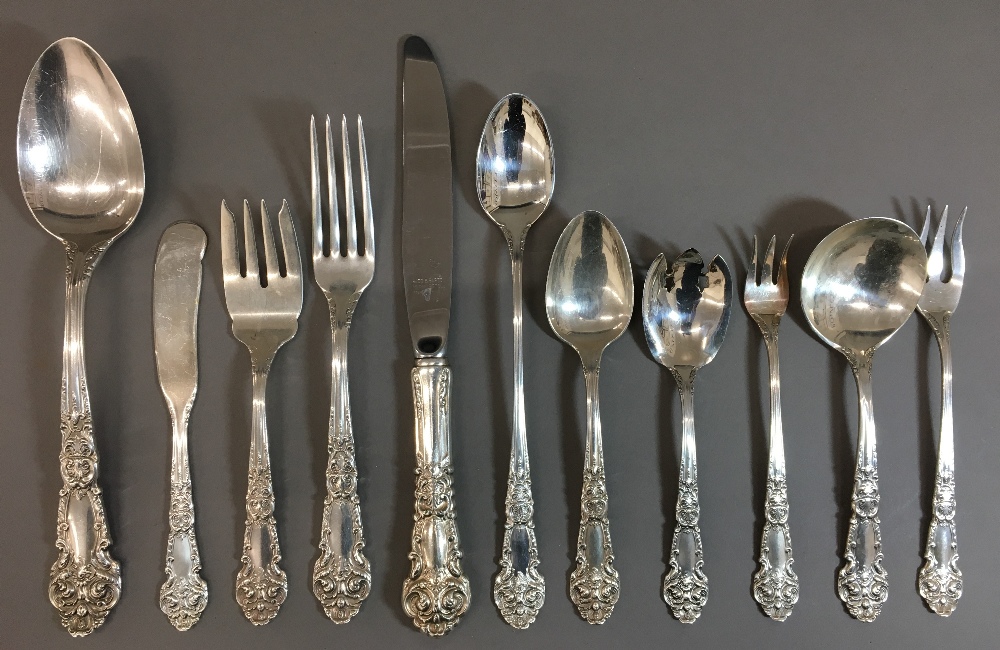 An American Sterling silver one-hundred and fifteen piece service,
