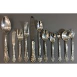An American Sterling silver one-hundred and fifteen piece service,