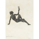 SIR WILLIAM RUSSELL FLINT (1880-1969) British (AR) Silhouette of a Female Nude Holding Aloft an