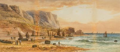 LENNARD LEWIS (1826-1913) British Coastal Scenes Watercolours, signed and dated 00,