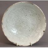 A Chinese Song porcelain bowl Typically worked with phoenixes and floral sprays with off white