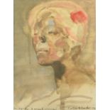 PETER BLAKE RA (born 1932) British (AR) Study for 'A Black Woman' Oil on canvas panel, signed,