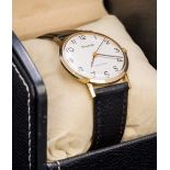 A 9 ct gold cased Bulova Longchamp gentleman's wristwatch,