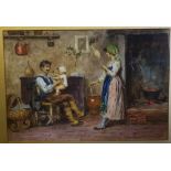 LEONARDO MORELLO (19th/20th century) Fathers Pipe; together with Trusting in Father Watercolours,