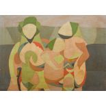 After JEAN HELION (1904-1987) French (AR) Abstract Composition, Three Figures Oil on canvas,