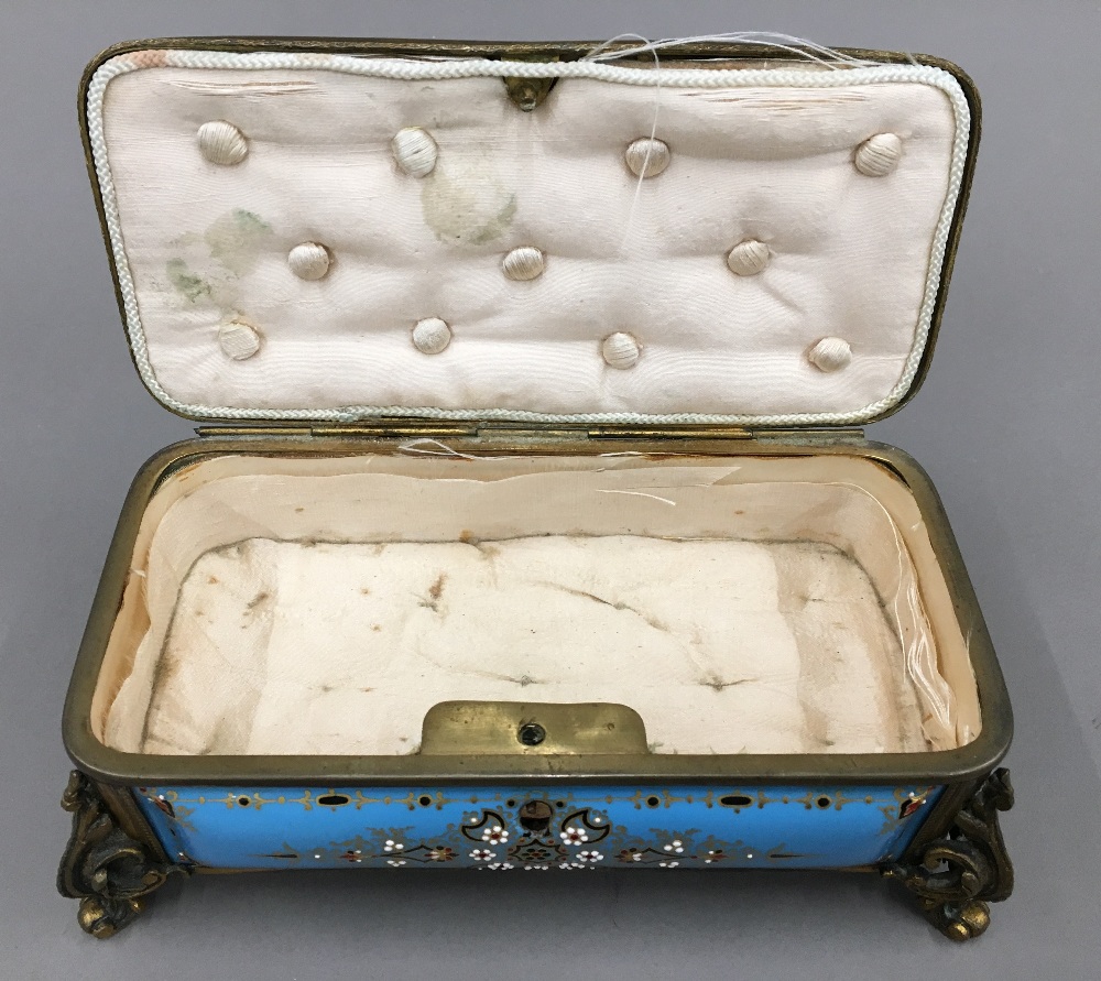 A 19th century French enamel decorated casket Of domed hinged form, - Image 7 of 8