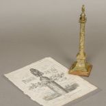 A 19th century bronze model of Napoleon's vendome column Typically modelled mounted on a stepped