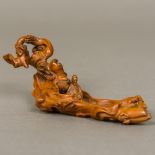A fine quality 19th century Chinese carved wooden brush washer Of small proportions,