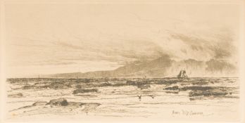 After SIR DAVID YOUNG CAMERON (1865-1945) British (AR) Arran Etching with drypoint,