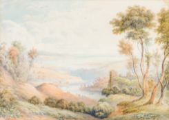 ANTHONY VAN DYKE COPLEY FIELDING (1787-1855) British Extensive Estuary Landscape Watercolour,