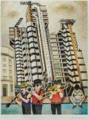 ALFRED DANIELS (1938-2015) British (AR) The Buskers of Lloyds Limited edition print,
