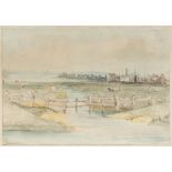 EDWARD DUNCAN (1803-1882) British Port Slade, Near Brighton Watercolour, signed to verso,