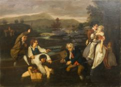 ENGLISH SCHOOL (19th century) The Rescue; and The Recovery Oils on canvas, framed. 94 x 69 cm.