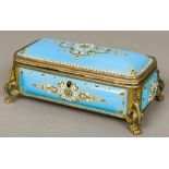 A 19th century French enamel decorated casket Of domed hinged form,