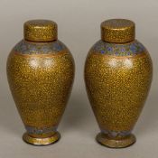 A pair of 19th century Persian papier ma