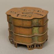 A Chinese copper stacking censer