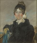 ENGLISH SCHOOL (19th century) Portraits of a Lady Pastels, framed and glazed. 20.5 x 24 cm.