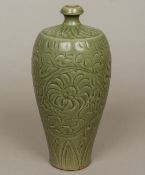 A Chinese celadon glazed pottery vase