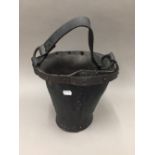 A Georgian leather bucket