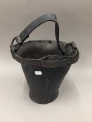 A Georgian leather bucket