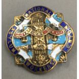 An enamelled National Asylum Workers Union badge