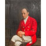 Attributed to FRASER (20th century), Portrait of John Johnstone, in Hunting Attire, oil on canvas,