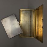 Two silver cigarette cases