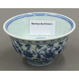 A Chinese porcelain blue and white bowl