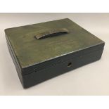 A stained leather Asprey's dispatch box, inscribed 'C. Disraeli Esq. M.P.