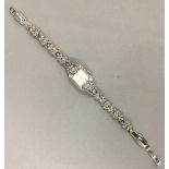 A silver ladies watch