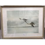 LEON DANCHIN (1887-1939), French, Ducks in Flight, limited edition aquatint etching,