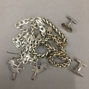 A bag of silver jewellery